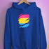 Pansexual Pride Flag Ripped Reveal Hoodie - Royal Blue